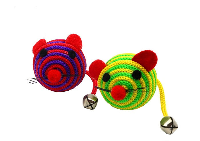 Jucarie Pentru Pisica, Soarece Cu Clopotel 4cm 2Bucati pe Set