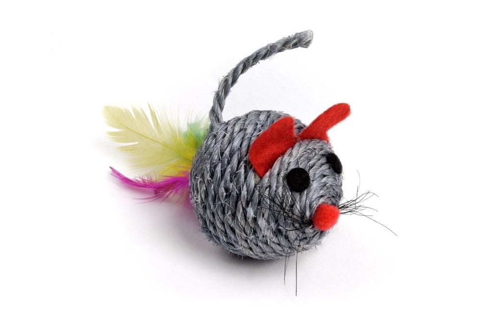 Jucarie Pt Pisici-Sisal Soarece Bilute 5 Cm