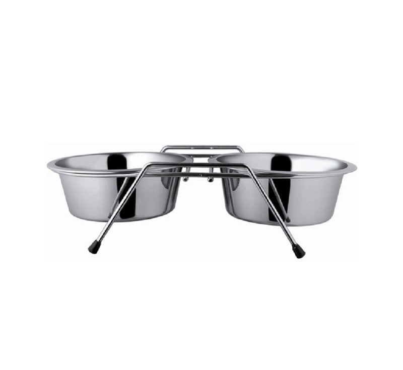 Suport cu castroane inox 2&#215;1600 ml